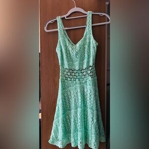 Teal Lace Dress